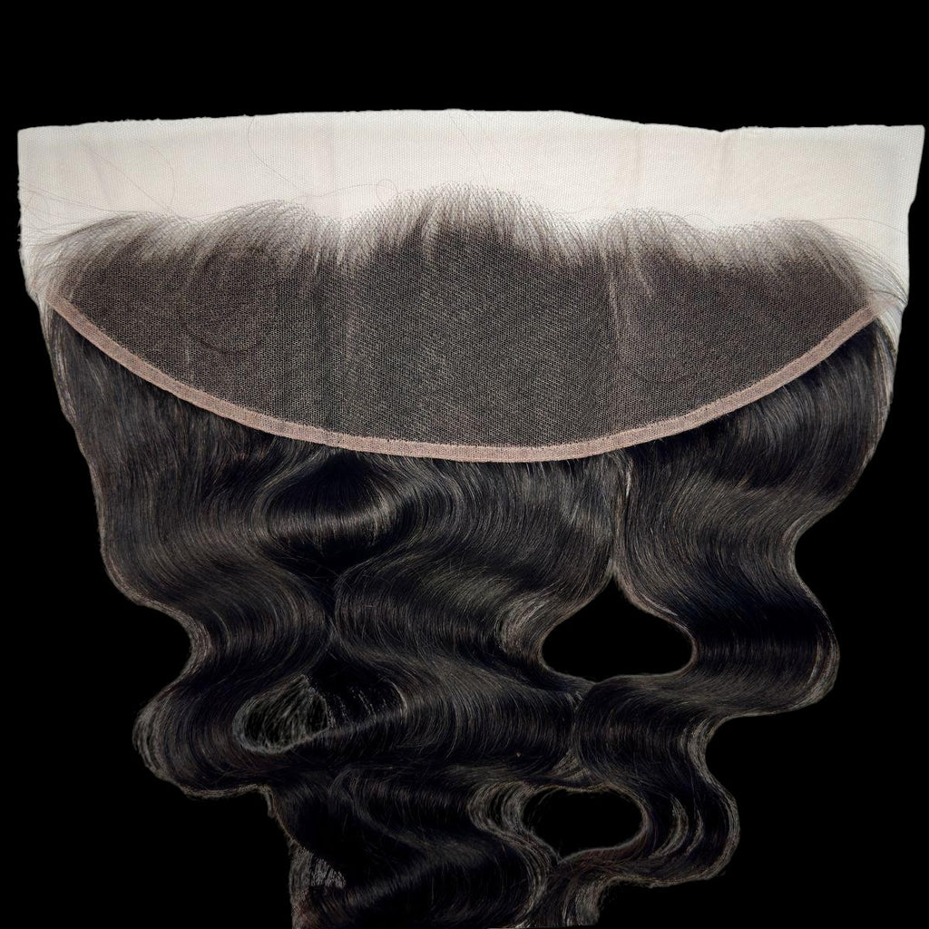 Jet Black Body Wave 13x4 HD Lace Human Hair Frontal by Private Label