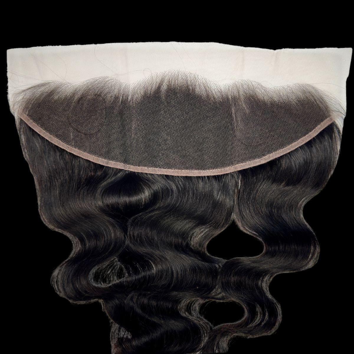 Jet Black Body Wave 13x4 HD Lace Human Hair Frontal by Private Label