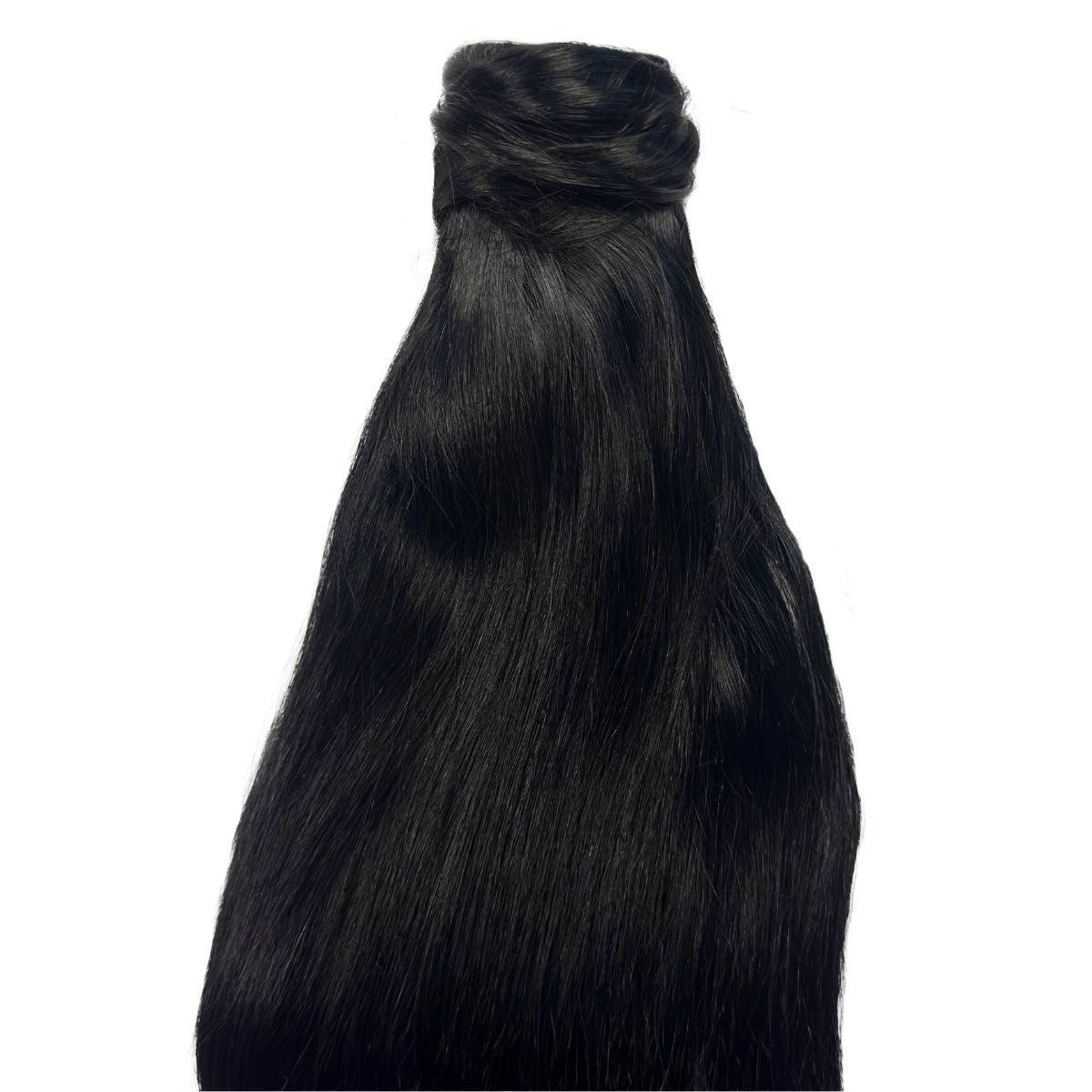 Jet Black 100% Human Hair Ponytail Extension by Private Label