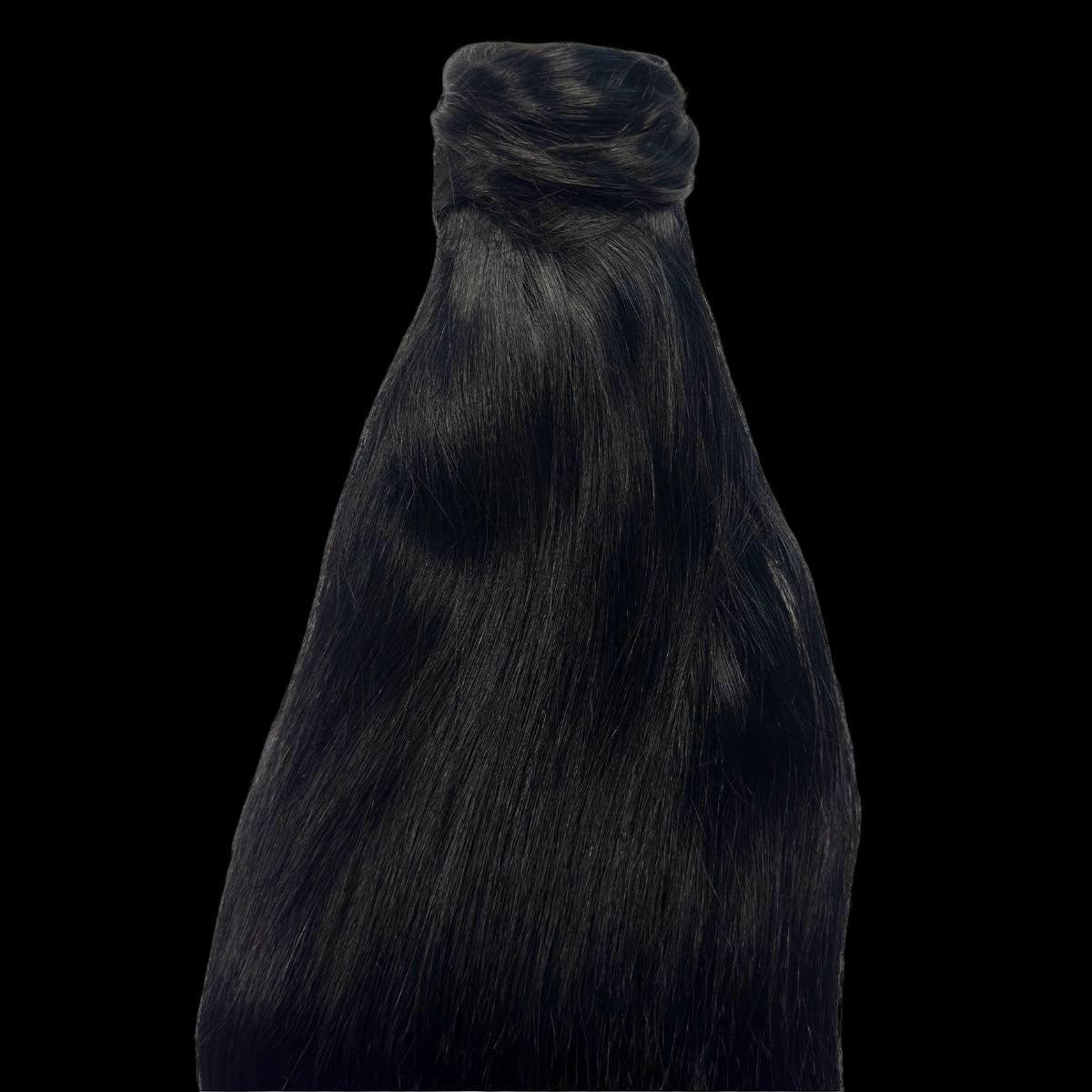 Jet Black 100% Human Hair Ponytail Extension by Private Label
