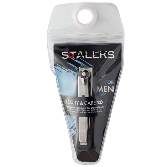STALEKS BEAUTY & CARE 20 NAIL CLIPPER WITH CONTAINER FOR CLIPPED NAILS KBC-20- STALEKS™