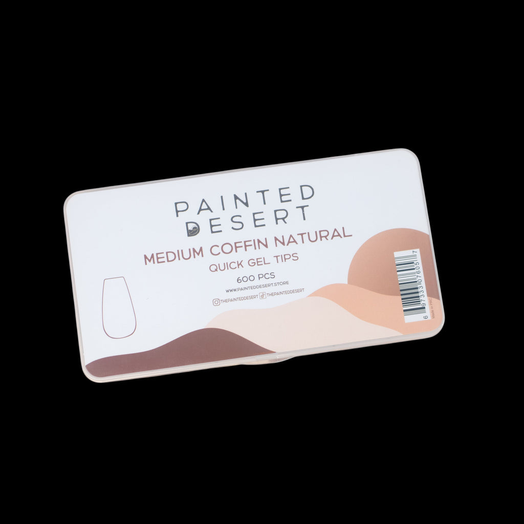 Medium Coffin NATURAL Quick Gel Tips by Painted Desert