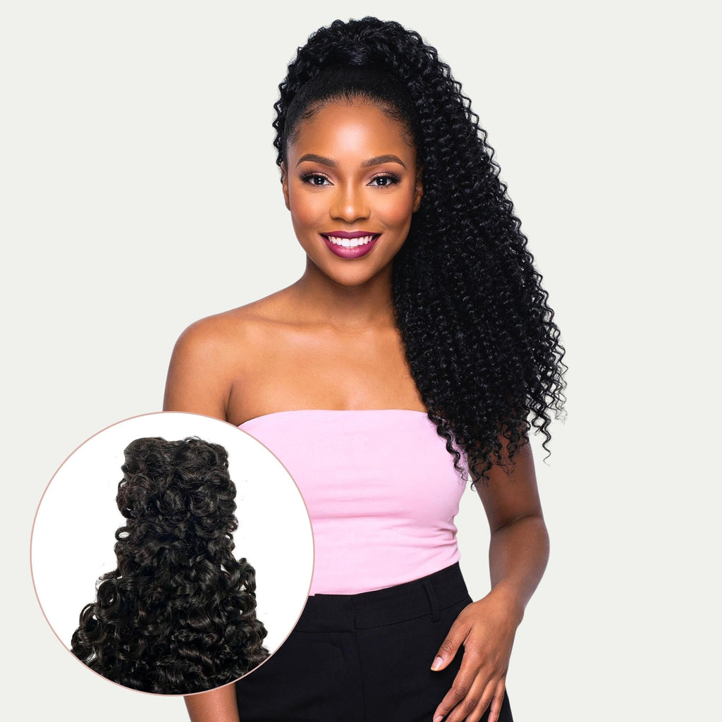 Kinky Curly 100% Human Hair Ponytail Extension by Private Label
