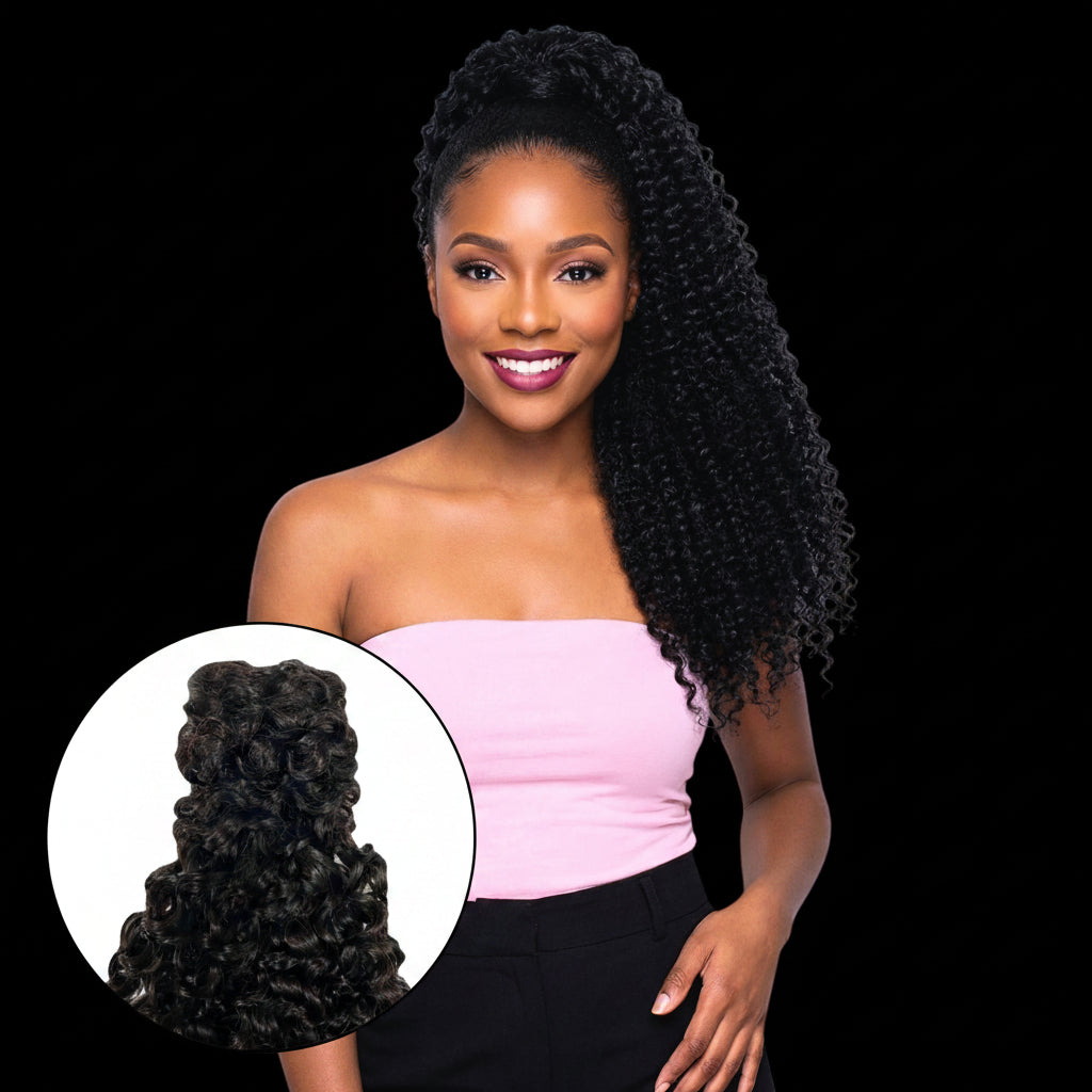 Kinky Curly 100% Human Hair Ponytail Extension by Private Label
