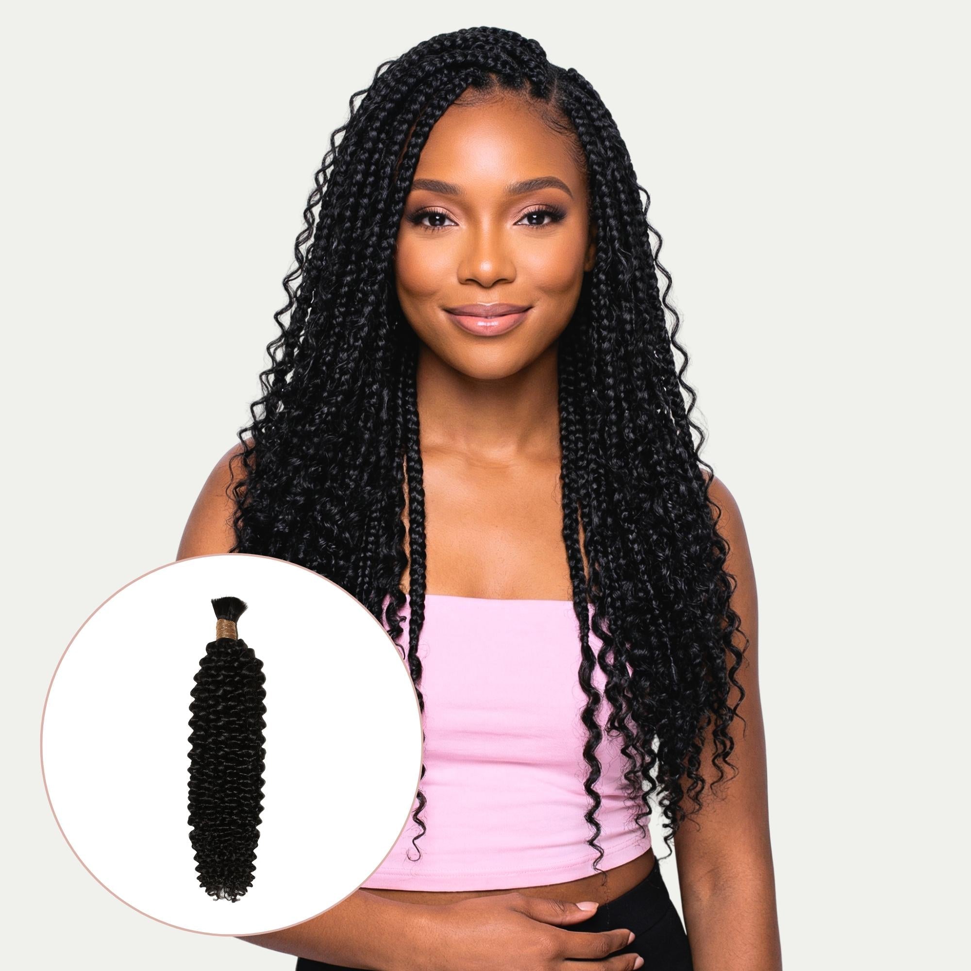 Kinky Curly Bulk 100% Human Braiding Hair by Private Label