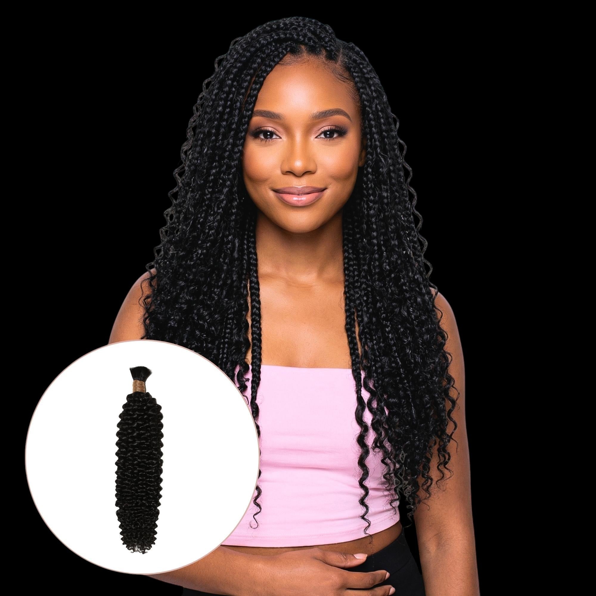 Kinky Curly Bulk 100% Human Braiding Hair by Private Label