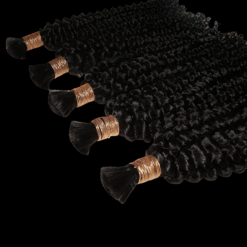 Kinky Curly Bulk 100% Human Braiding Hair by Private Label
