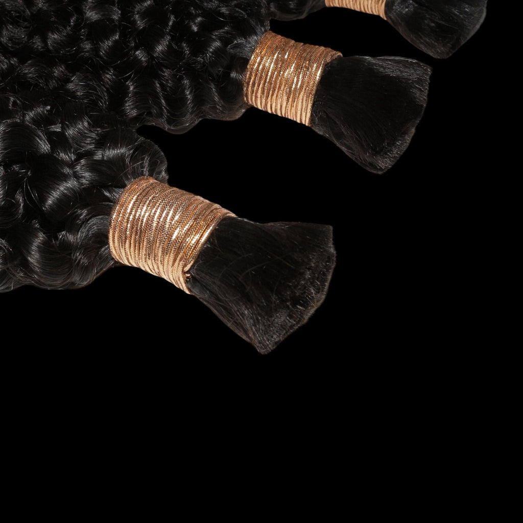 Kinky Curly Bulk 100% Human Braiding Hair by Private Label