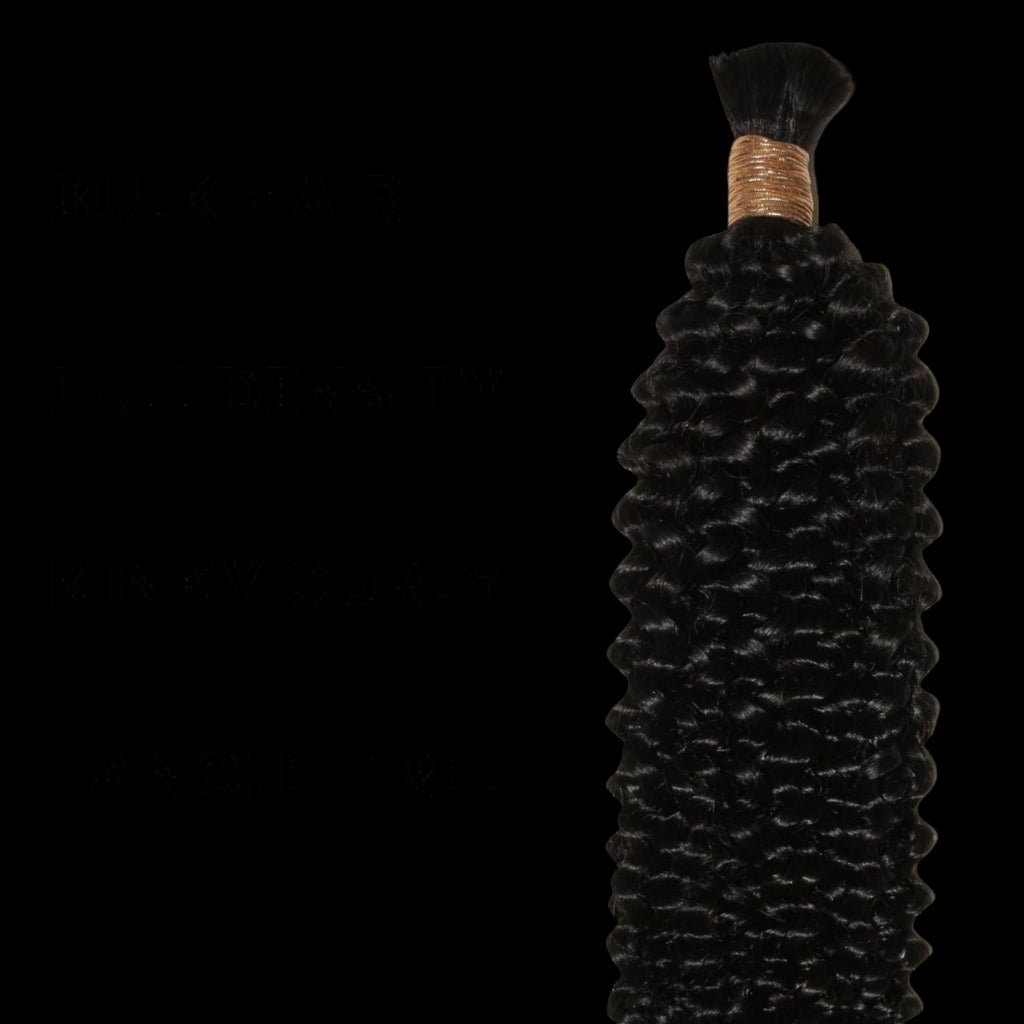 Kinky Curly Bulk 100% Human Braiding Hair by Private Label