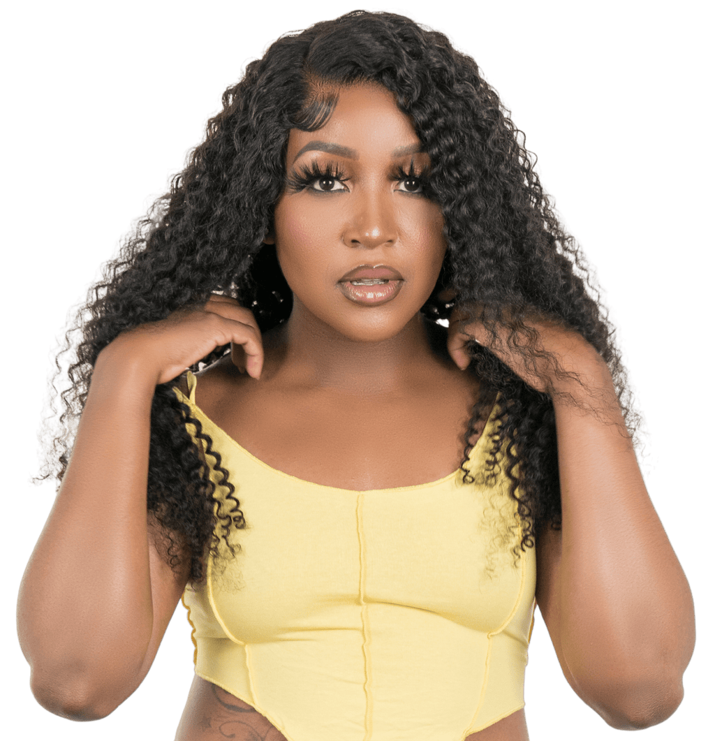 Kinky Curly 4x4 Transparent Lace 100% Human Hair Closure Wig by Private Label
