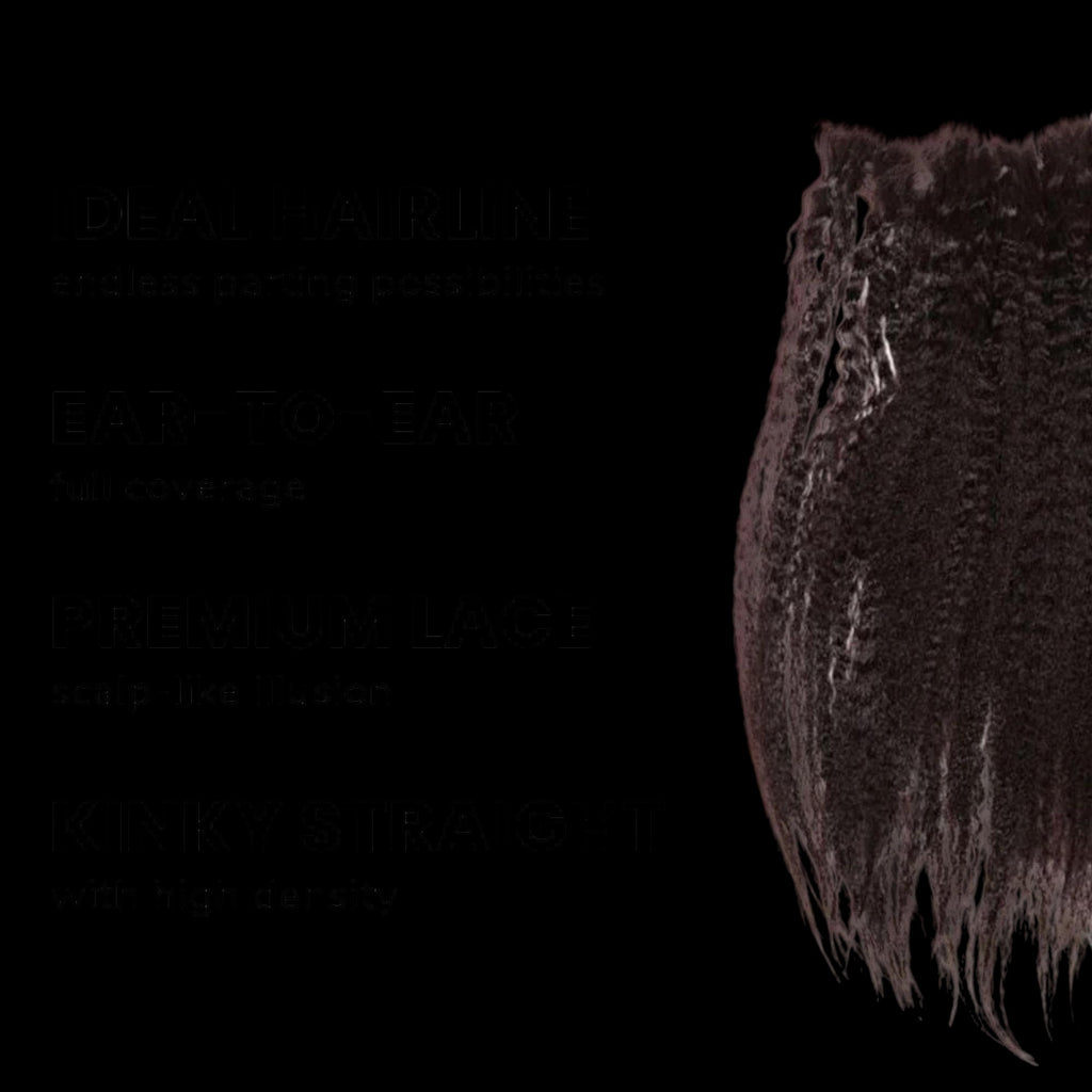 Kinky Straight 13x4 Transparent Lace Human Hair Frontal by Private Label