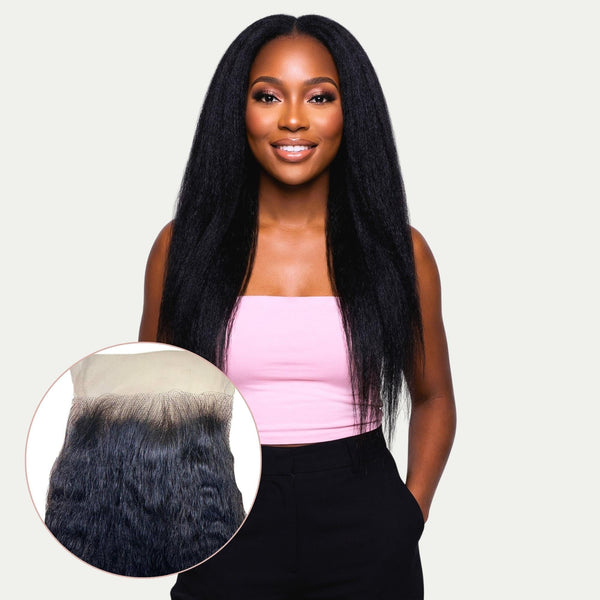Kinky Straight 4x4 Transparent Lace Human Hair Closure by Private Label