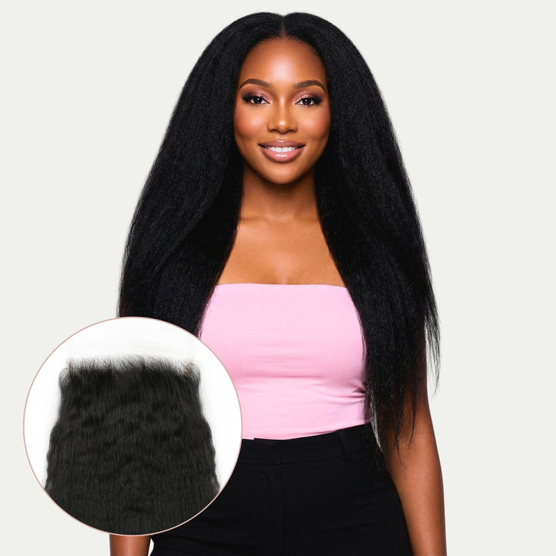Kinky Straight 5x5 HD Lace Human Hair Closure by Private Label