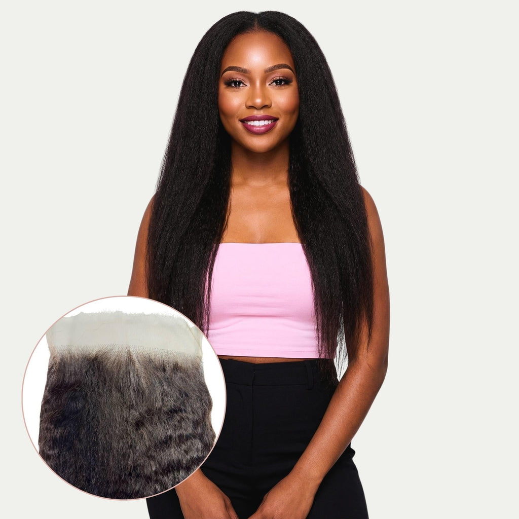 Kinky Straight 6x6 HD Lace Human Hair Closure by Private Label