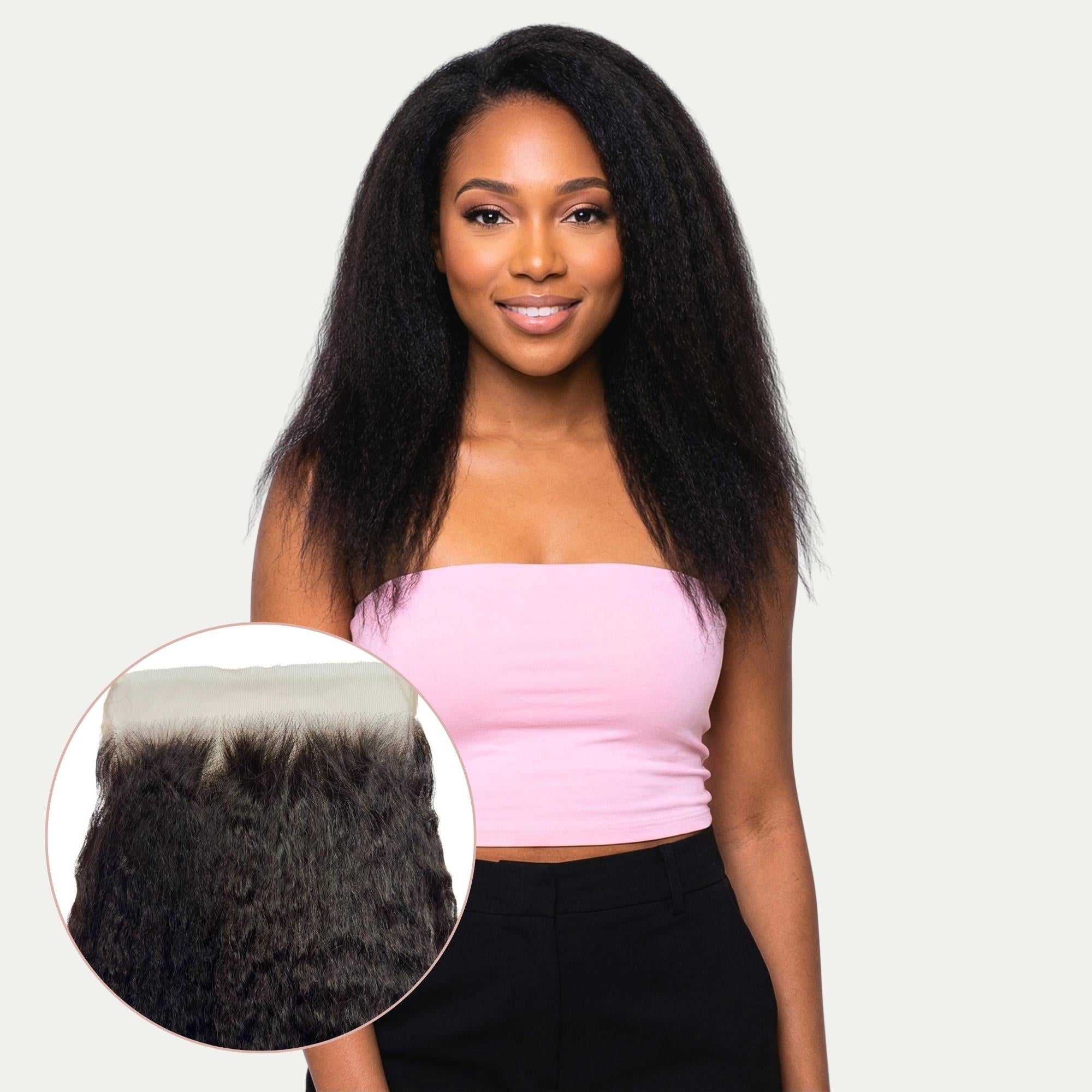 Kinky Straight 7x7 HD Lace Human Hair Closure by Private Label