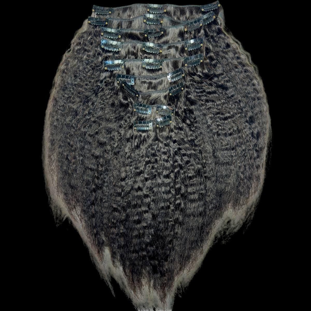 Kinky Straight Clip-In 100% Human Hair Extensions by Private Label
