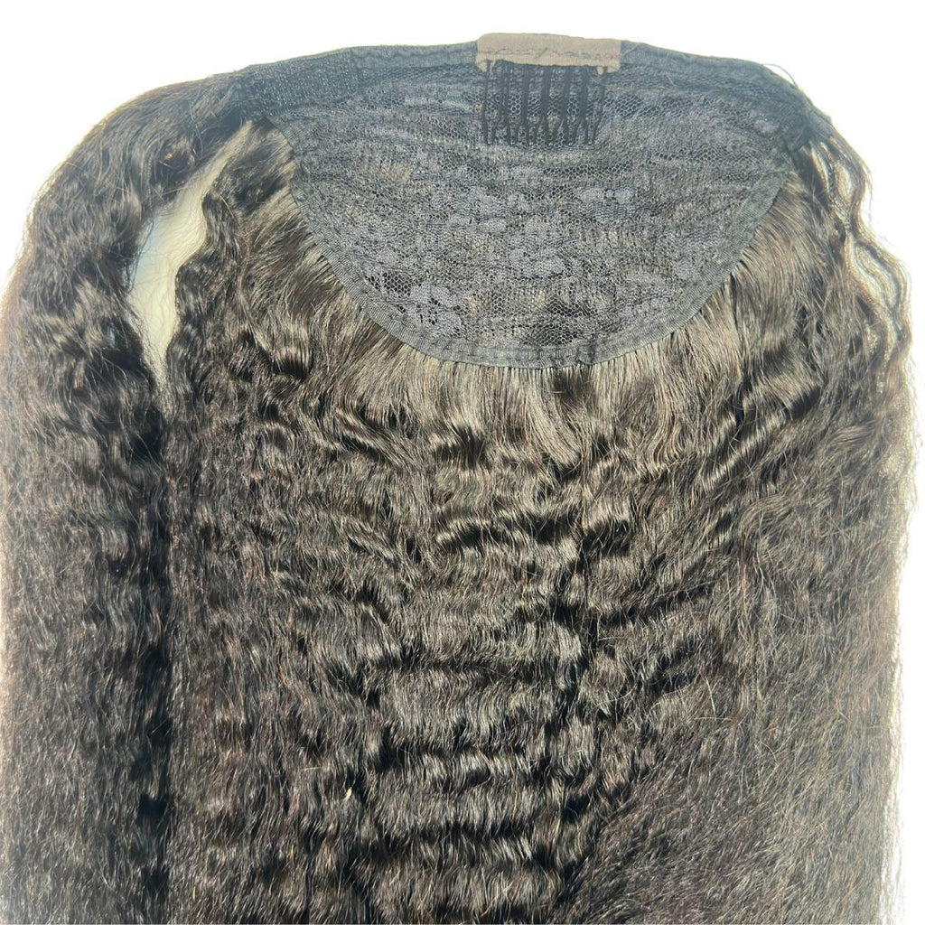 Kinky Straight 100% Human Hair Ponytail Extension by Private Label