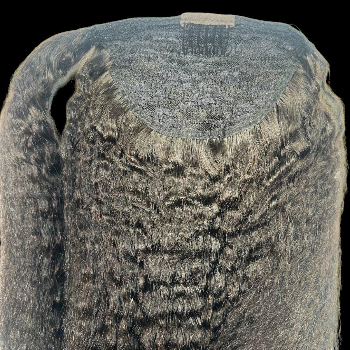 Kinky Straight 100% Human Hair Ponytail Extension by Private Label