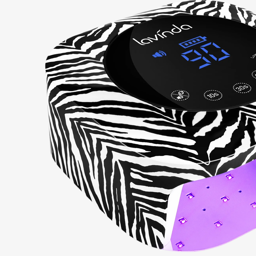 Crown™ Nail Lamp - Zebra Print - 54W Rechargeable UV/LED by Lavinda