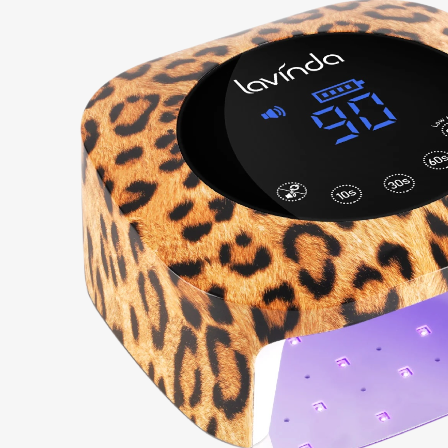 Crown™ Nail Lamp - Leopard Print - 54W Rechargeable UV/LED by Lavinda