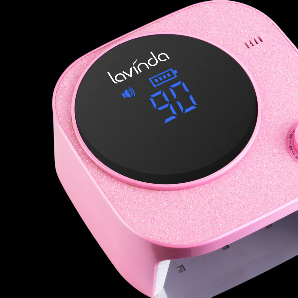 Crown™ V2 Bling Nail Lamp - Pink - 54W Rechargeable UV/LED by Lavinda