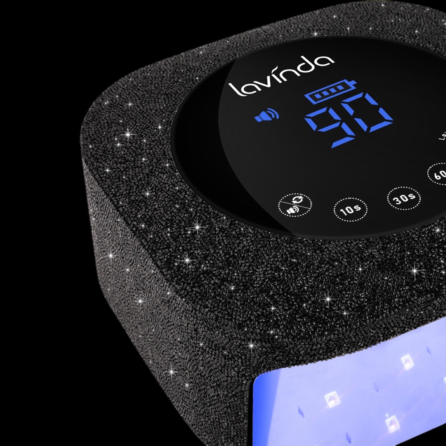 Crown™ Nail Lamp - Black Diamond - 54W Rechargeable UV/LED by Lavinda