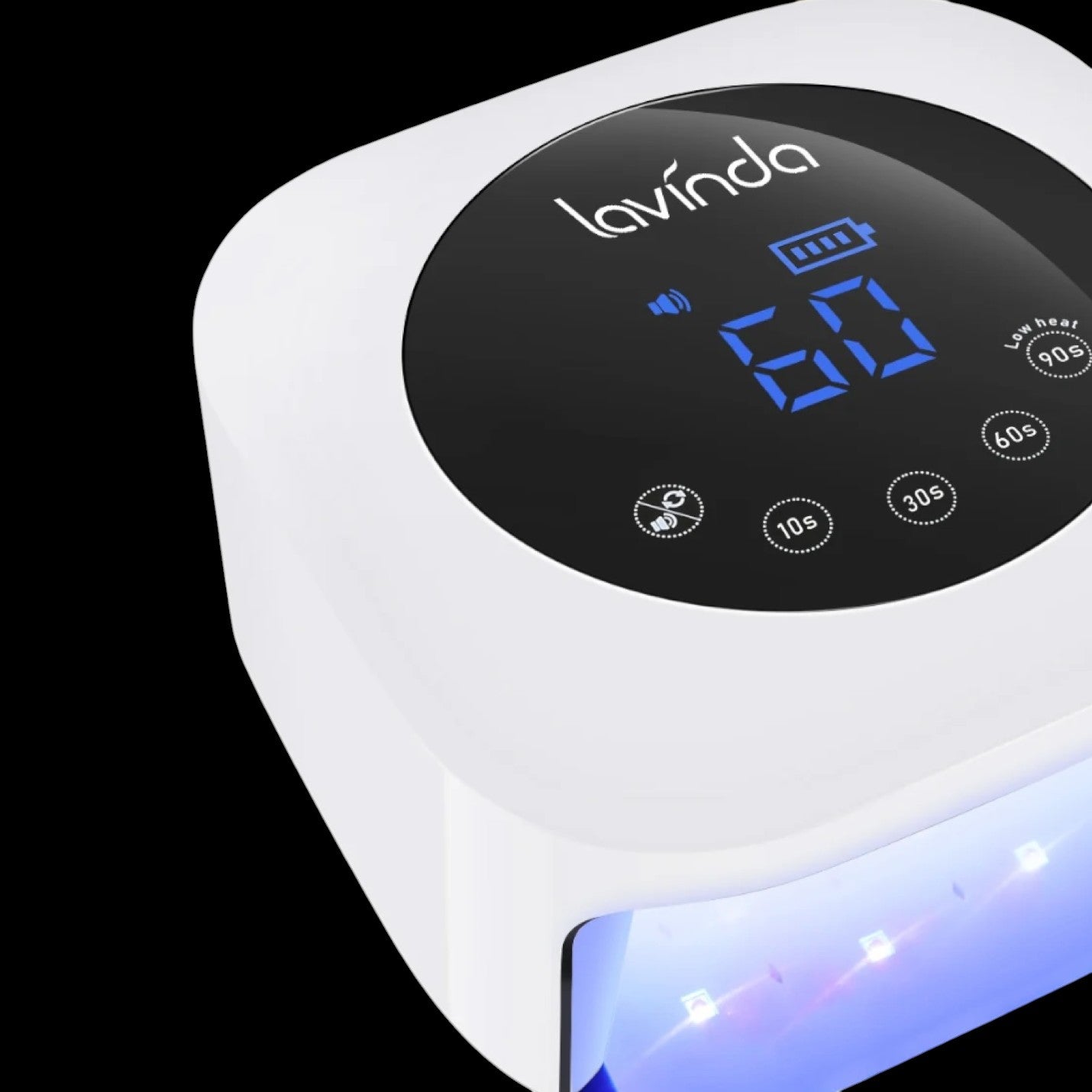 Crown™ Nail Lamp - White - 54W Rechargeable UV/LED by Lavinda