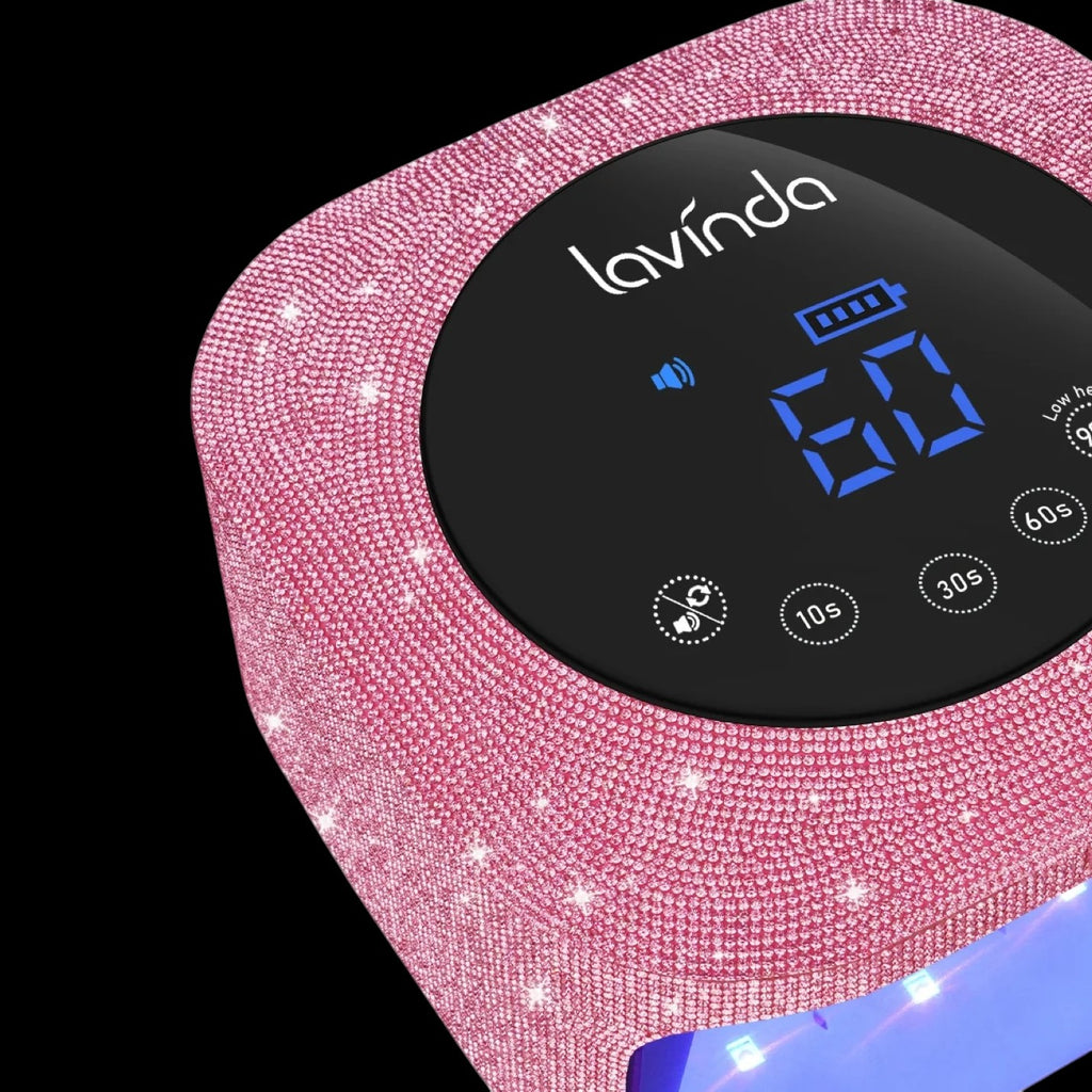 Crown™ Nail Lamp - Pink Diamond - 54W Rechargeable UV/LED by Lavinda