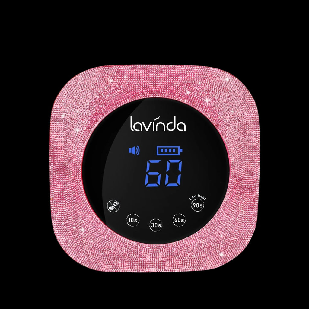 Crown™ Nail Lamp & Wand™ Nail Drill Bundle – Pink Diamond by Lavinda