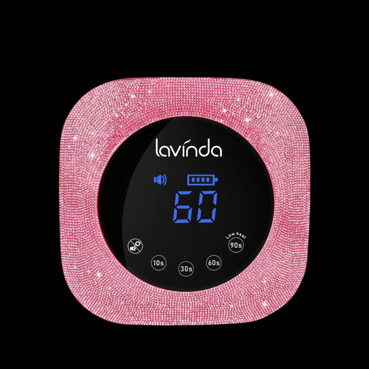 Crown™ Nail Lamp & Wand™ Nail Drill Bundle – Pink Diamond by Lavinda