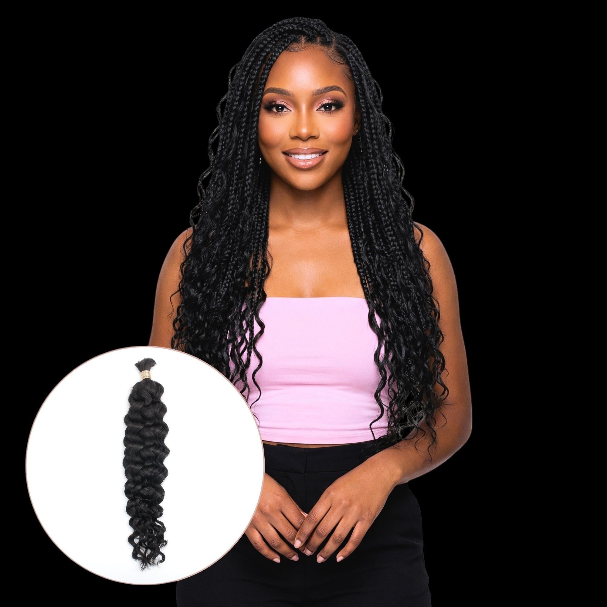 Latin Wave Bulk 100% Human Braiding Hair by Private Label