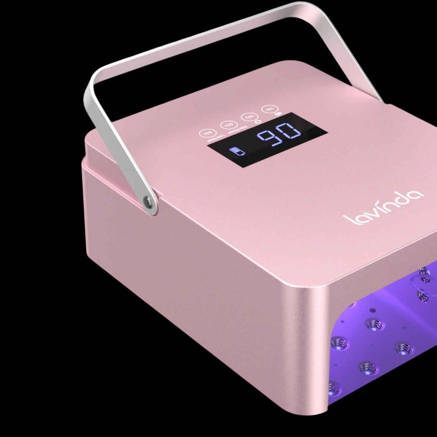 NovaGlow™ Pro Nail Lamp - Rose Gold - 60W Rechargeable UV/LED by Lavinda