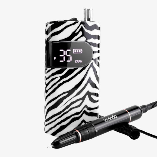 Wand™ Nail Drill - Zebra Print - 35,000 RPM Rechargeable