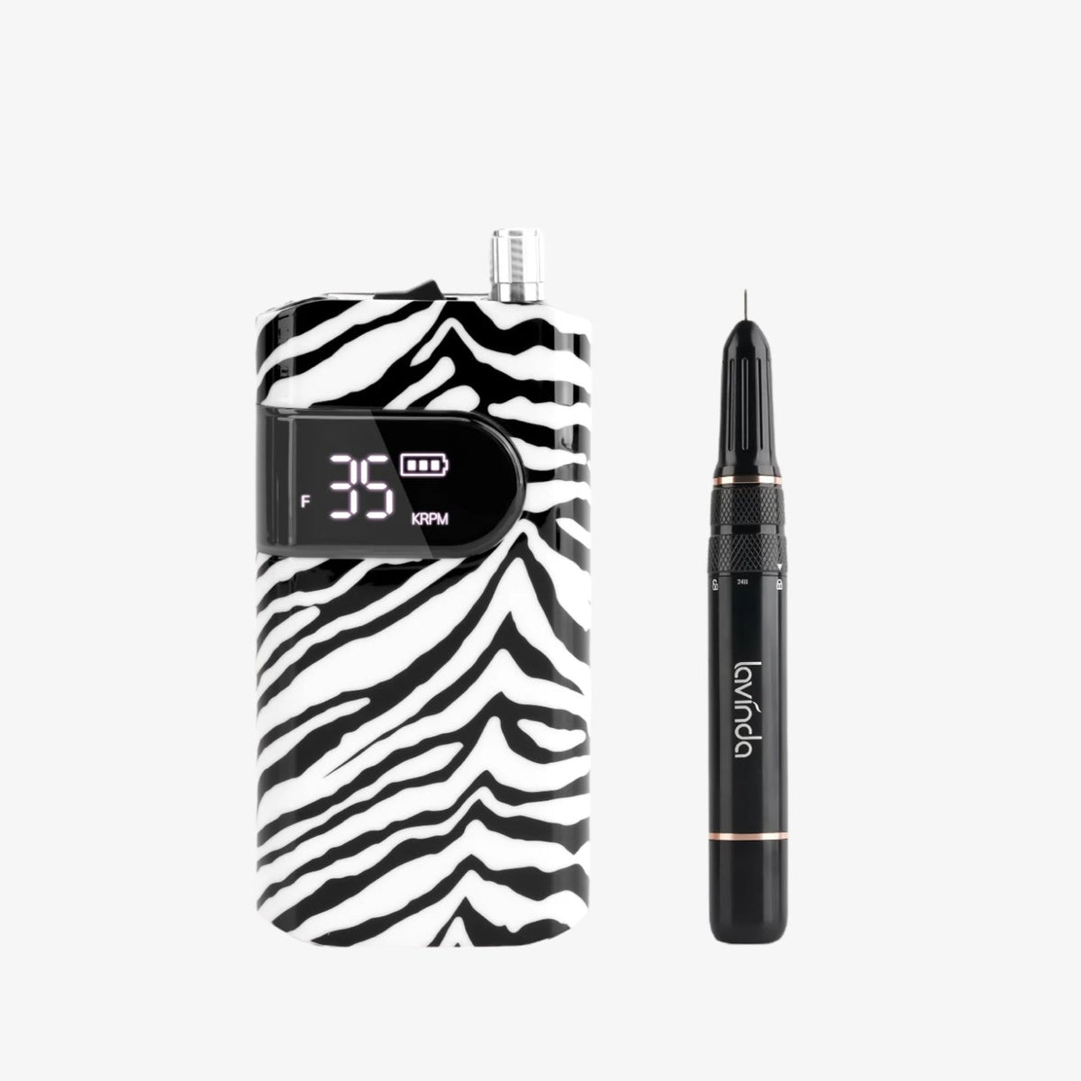 Wand™ Nail Drill - Zebra Print - 35,000 RPM Rechargeable
