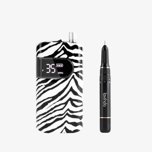 Wand™ Nail Drill - Zebra Print - 35,000 RPM Rechargeable