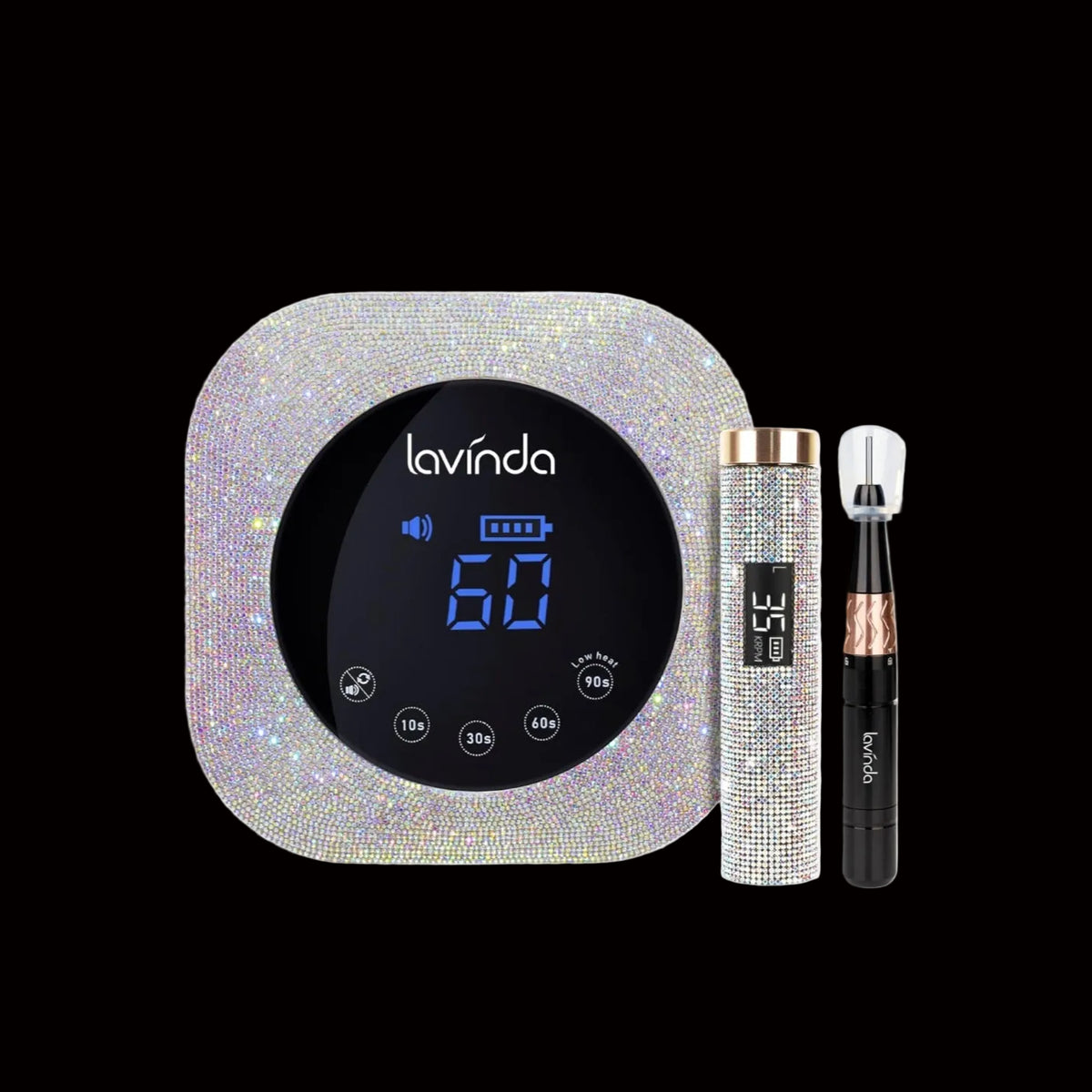 Crown™ Nail Lamp & Wand™ Lite Drill Bundle - Crystal Diamond by Lavinda