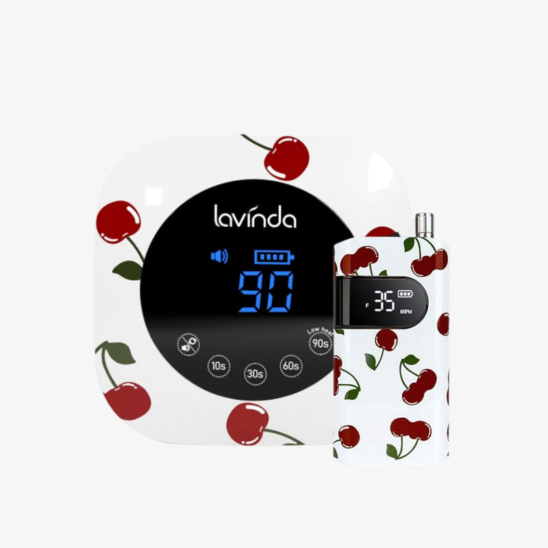 Crown™ Nail Lamp & Wand™ Nail Drill Bundle - Cherry Print by Lavinda