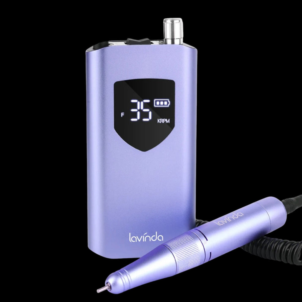 Wand™ Ease Nail Drill - Metallic Purple - 35,000 RPM Rechargeable by Lavinda
