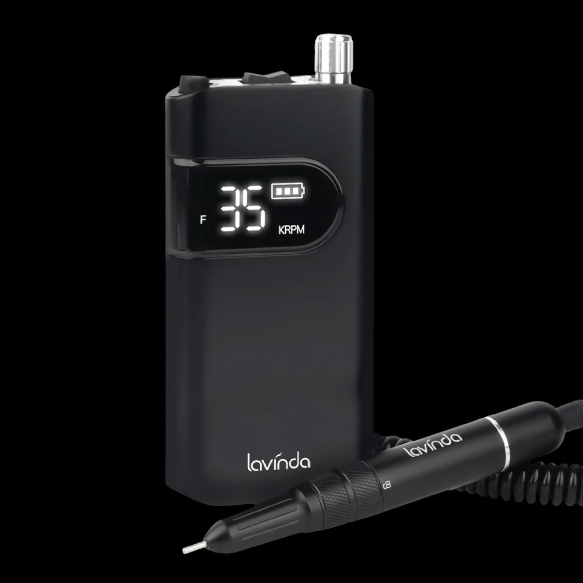 Wand™ Nail Drill - Black - 35,000 RPM Rechargeable by Lavinda