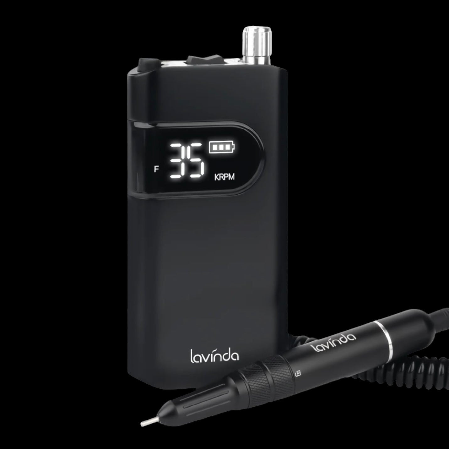 Wand™ Nail Drill - Black - 35,000 RPM Rechargeable by Lavinda