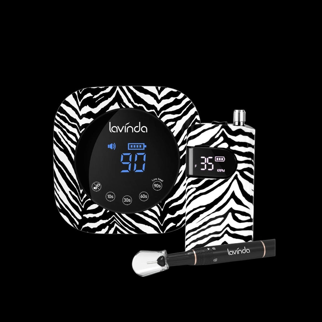Crown™ Nail Lamp & Wand™ Nail Drill Bundle – Zebra Print by Lavinda