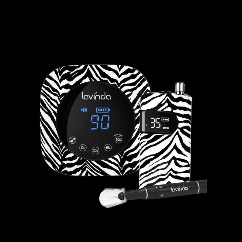 Crown™ Nail Lamp & Wand™ Nail Drill Bundle – Zebra Print by Lavinda