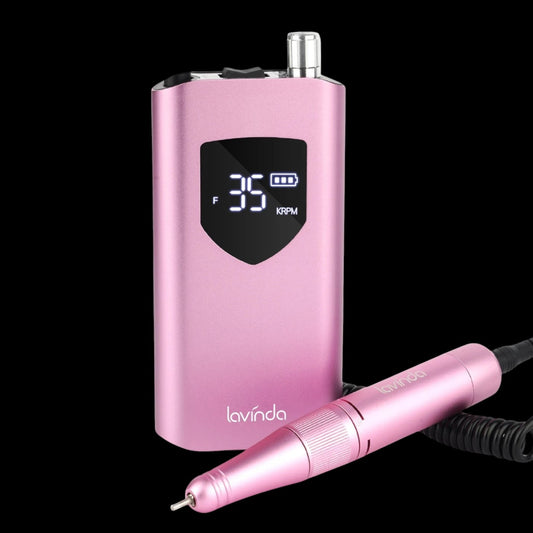 Wand™ Ease Nail Drill - Metallic Pink - 35,000 RPM Rechargeable by Lavinda