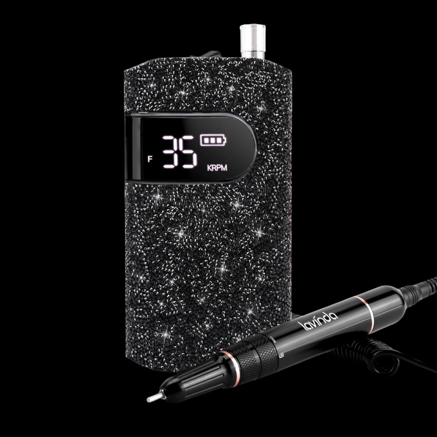 Wand™ Nail Drill - Black Diamond - 35,000 RPM Rechargeable by Lavinda