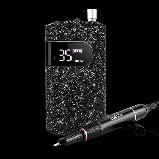 Wand™ Nail Drill - Black Diamond - 35,000 RPM Rechargeable by Lavinda
