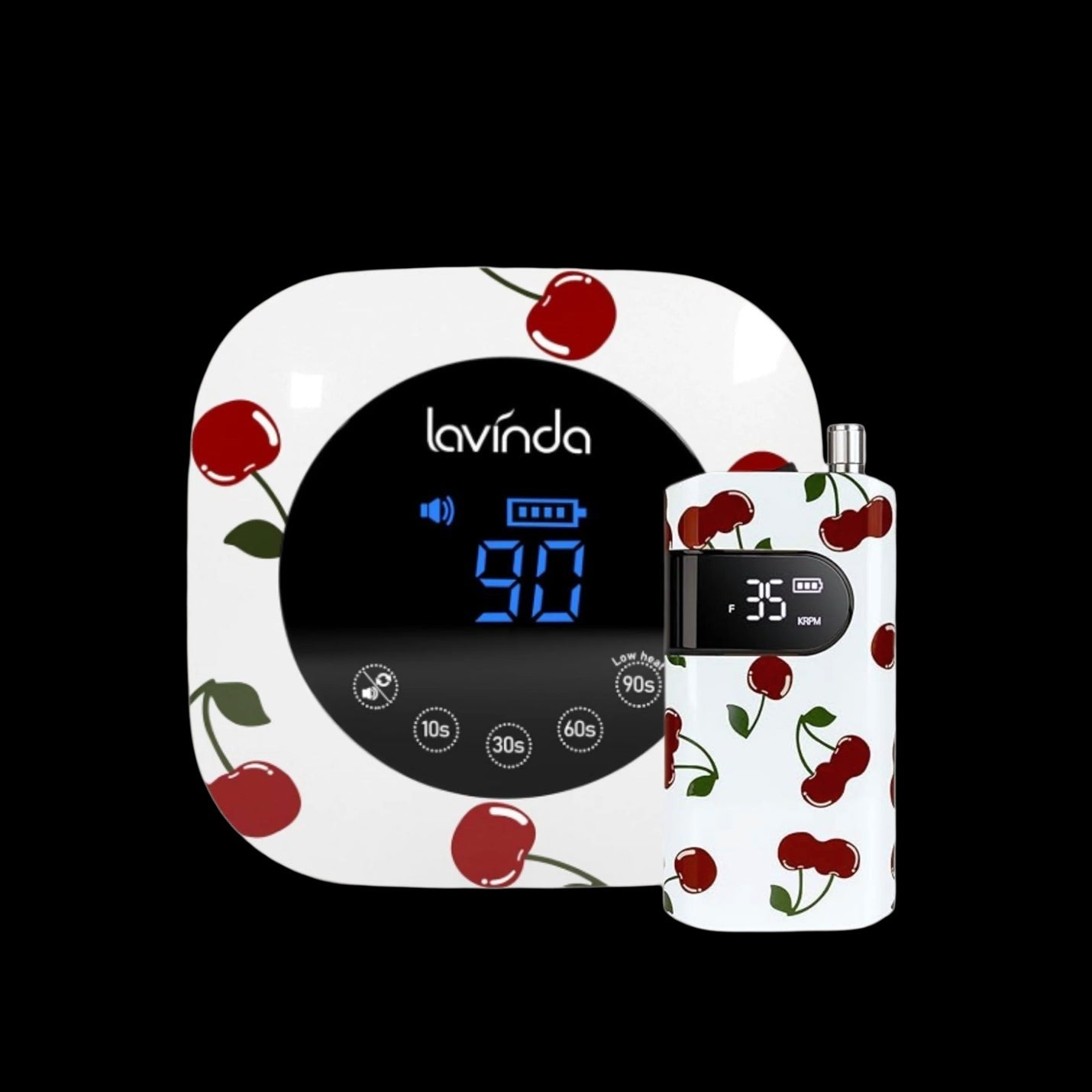 Crown™ Nail Lamp & Wand™ Nail Drill Bundle - Cherry Print by Lavinda