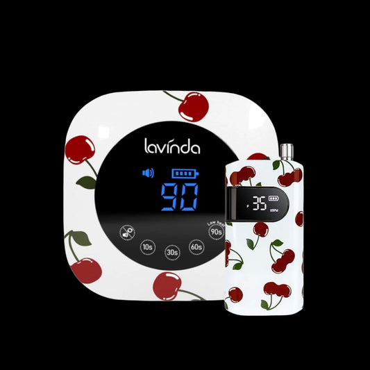 Crown™ Nail Lamp & Wand™ Nail Drill Bundle - Cherry Print by Lavinda