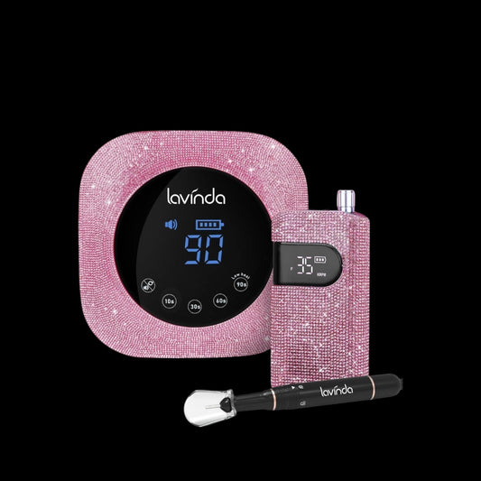 Crown™ Nail Lamp & Wand™ Nail Drill Bundle – Pink Diamond by Lavinda