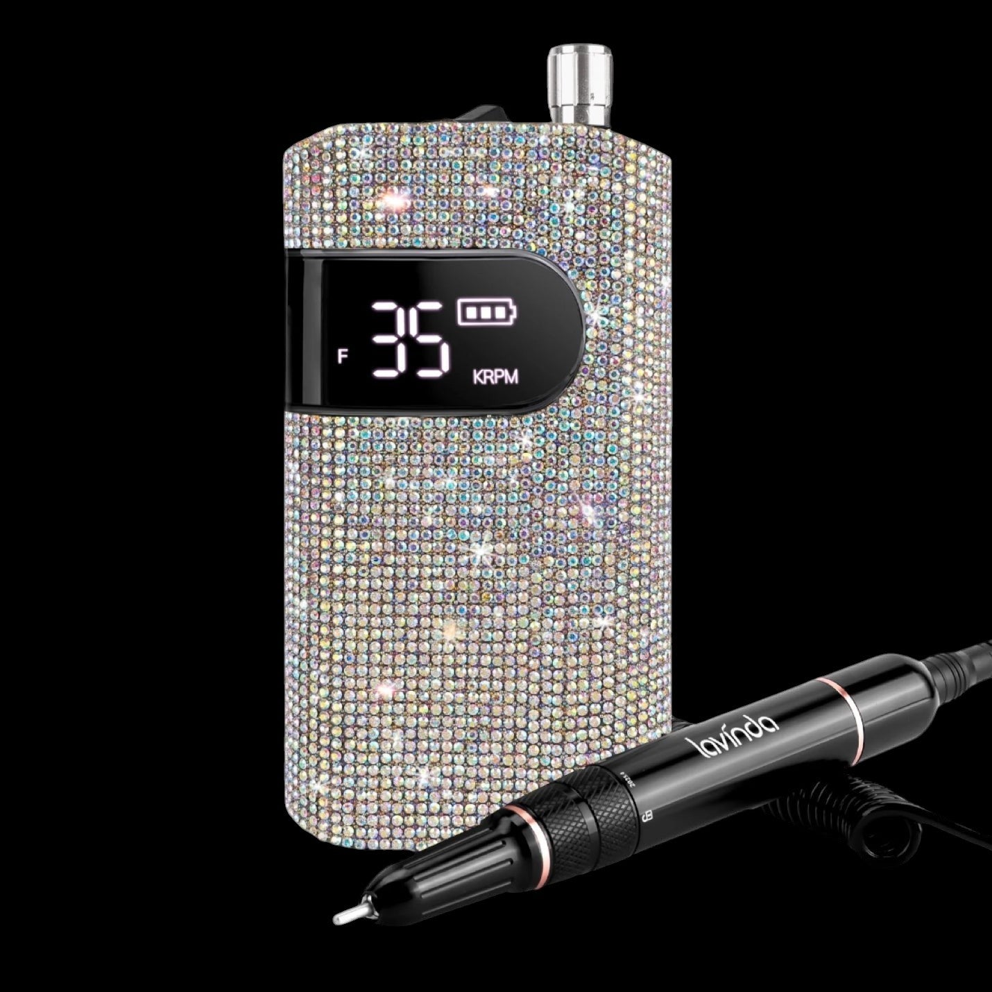 Wand™ Bling Nail Drill - Crystal Diamond - 35,000 RPM Rechargeable by Lavinda