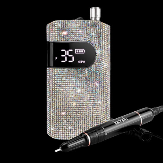Wand™ Bling Nail Drill - Crystal Diamond - 35,000 RPM Rechargeable by Lavinda